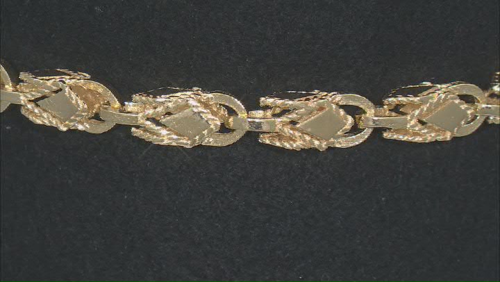 18K Yellow Gold Over Sterling Silver Turkish Chain Bracelet Video Thumbnail