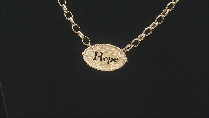 18K Yellow Gold Over Sterling Silver Hope Necklace Video Thumbnail