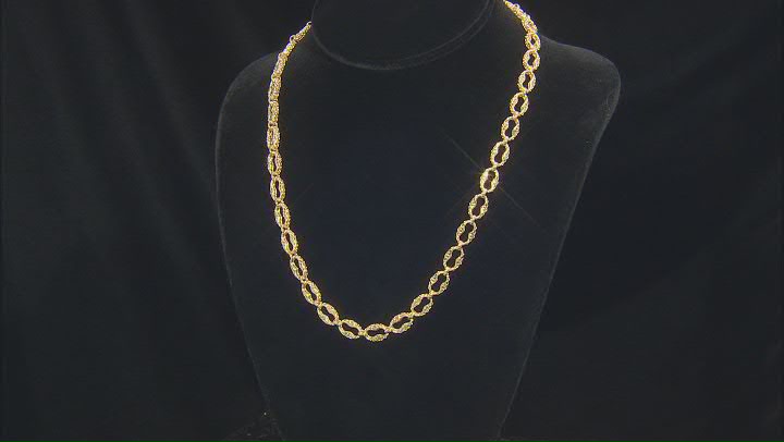 18K Yellow Gold Over Sterling Silver Turkish Mariner Chain 18" Necklace Video Thumbnail