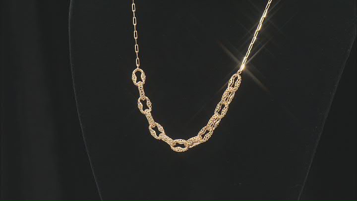 18K Yellow Gold Over Sterling Silver Mariner Link Chain  Necklace Video Thumbnail