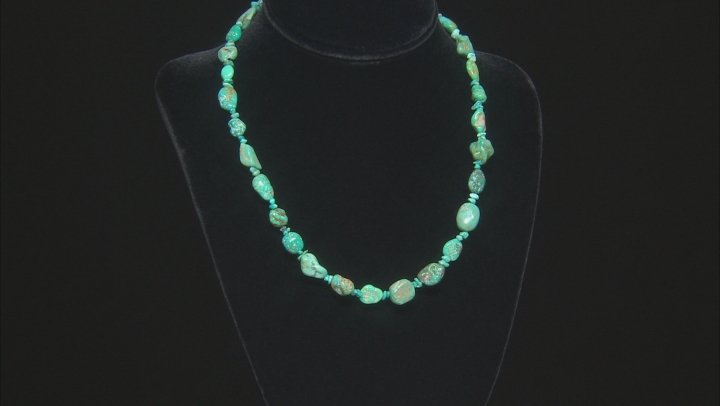 Green Kingman Turquoise Silver Necklace - TRQ833 | JTV.com