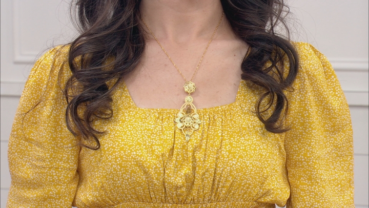 Global Destinations™ 18K Yellow Gold Over Sterling Silver Enhancer With Chain Video Thumbnail
