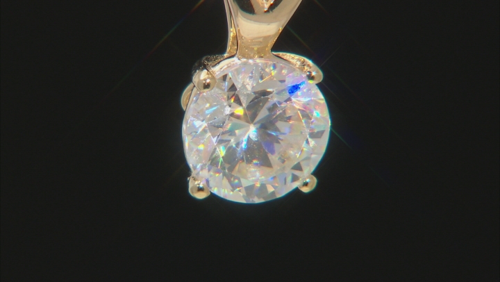Fabulite Strontium Titanate 18k Yellow Gold Over Silver Pendant With Chain 3.00ct Video Thumbnail