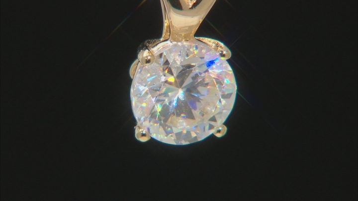 Strontium Titanate 18k Yellow Gold Over Silver Pendant With Chain 3.00ct Video Thumbnail