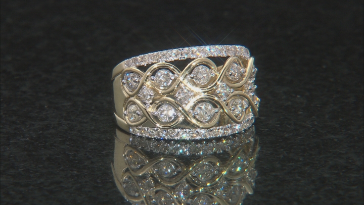 Candlelight Diamonds™ 10k Yellow Gold Dome Ring 1.00ctw Video Thumbnail