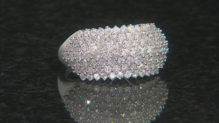 White Diamond 10K White Gold Ring 1.50ctw Video Thumbnail