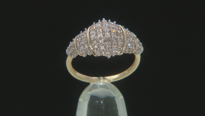 Candlelight Diamonds™ 10k Yellow Gold Cluster Ring 1.00ctw Video Thumbnail