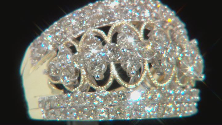 Candlelight Diamonds™ 10k Yellow Gold Open Design Ring 2.00ctw Video Thumbnail