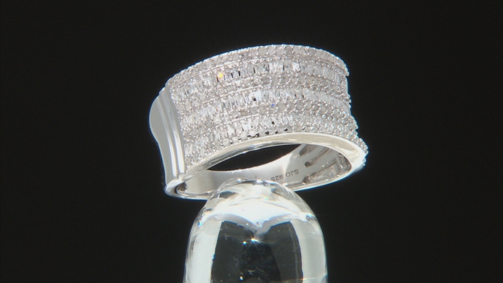 White Diamond Rhodium Over Sterling Silver Ring 0.75ctw Video Thumbnail