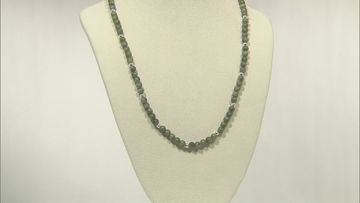 Connemara Marble Sterling Silver Tone Bead Necklace 32 inch Video Thumbnail
