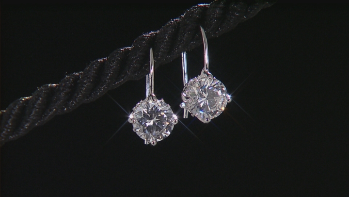 Cubic Zirconia Platineve Earrings 4.52ctw Video Thumbnail