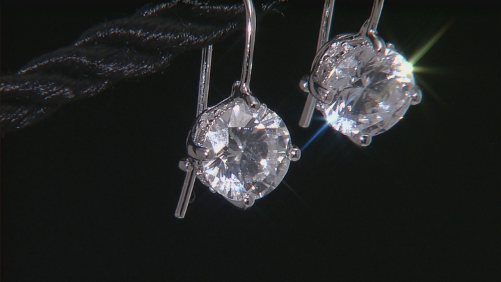 Cubic Zirconia Platineve Earrings 4.52ctw Video Thumbnail