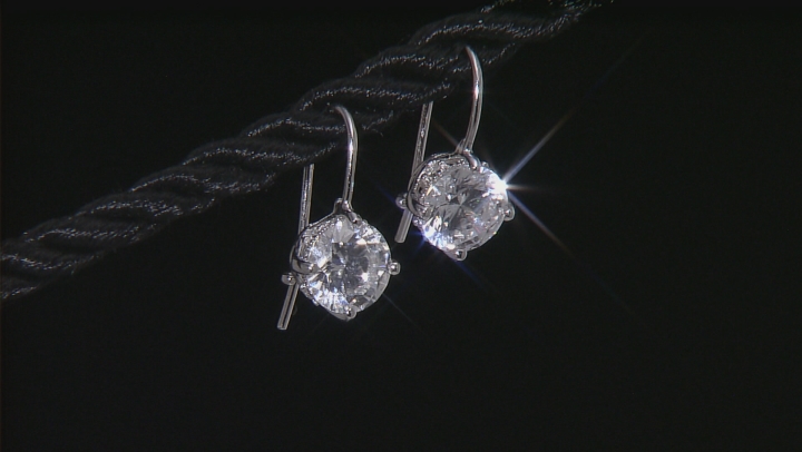 Cubic Zirconia Platineve Earrings 4.52ctw Video Thumbnail