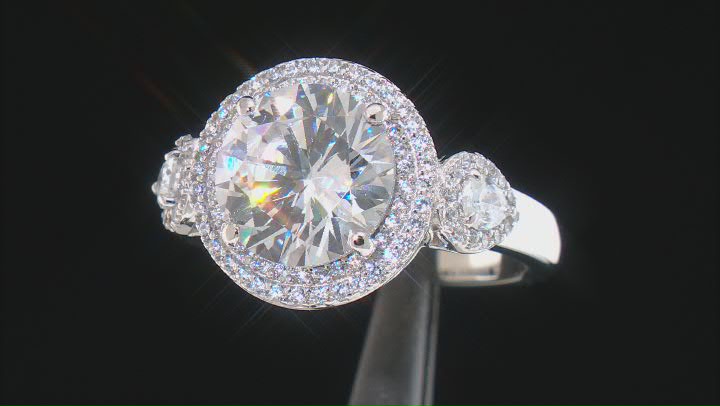 White Cubic Zirconia Platineve Ring 6.84ctw Video Thumbnail