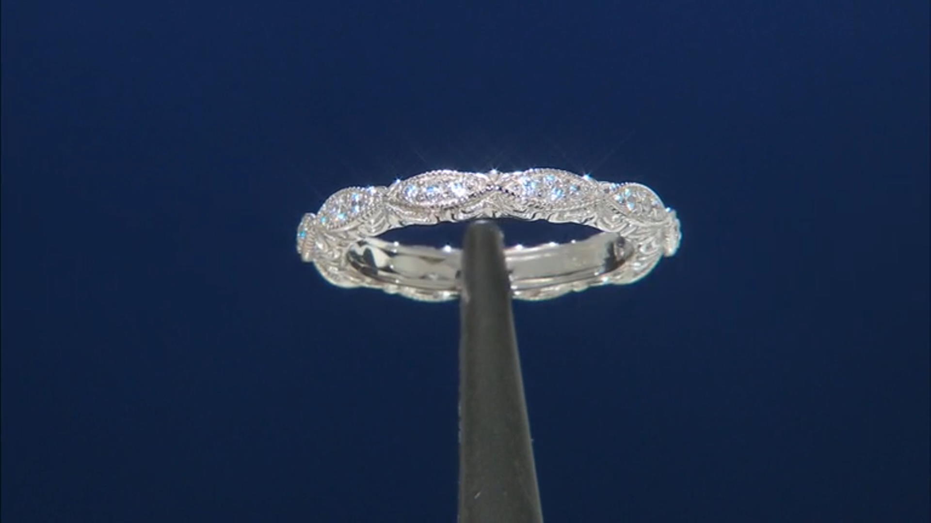 White Cubic Zirconia Platineve Ring 0.51ctw Video Thumbnail