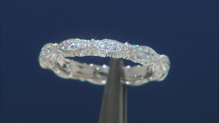 White Cubic Zirconia Platineve Ring 0.51ctw Video Thumbnail