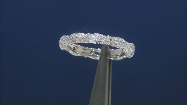 White Cubic Zirconia Platineve Ring 0.51ctw Video Thumbnail