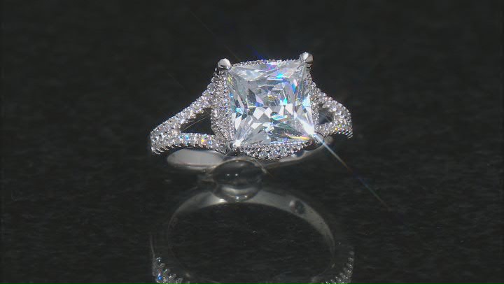 White Cubic Zirconia Platineve Ring 6.32ctw Video Thumbnail
