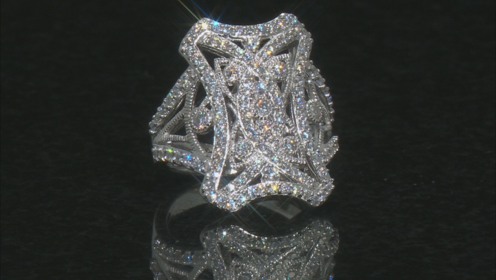 White Cubic Zirconia Platineve Ring 2.20ctw Video Thumbnail