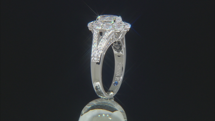 White Cubic Zirconia Platineve Ring 4.28CTW Video Thumbnail