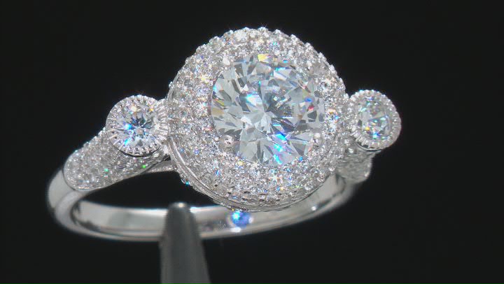 White Cubic Zirconia Platineve Ring 5.24ctw Video Thumbnail