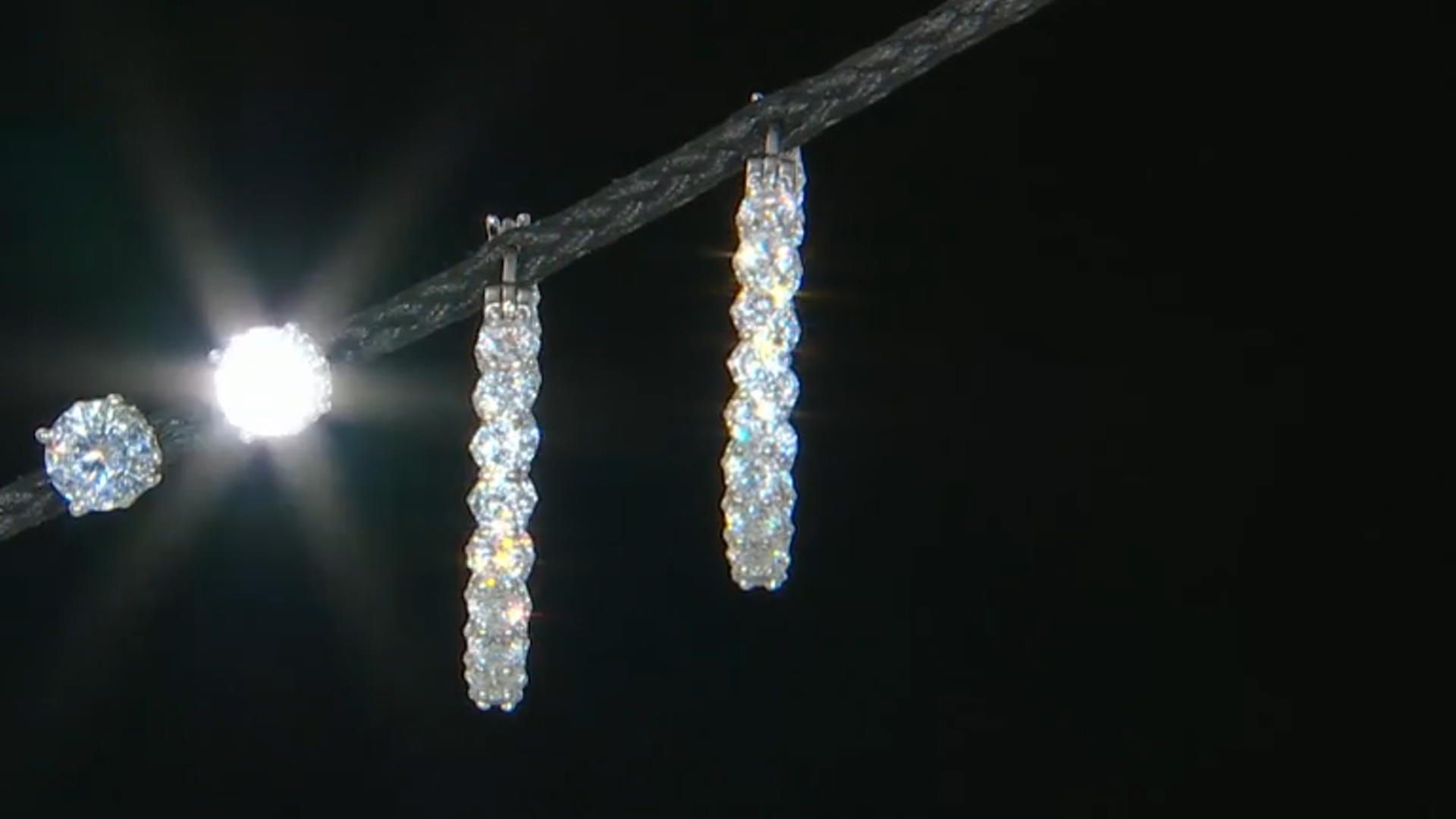 White Cubic Zirconia Platineve Earrings set of 2 9.99ctw Video Thumbnail