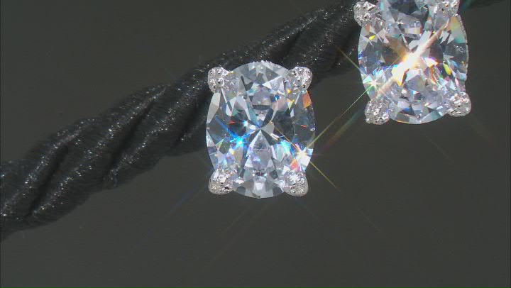 White Cubic Zirconia Platineve Earrings 7.60ctw Video Thumbnail