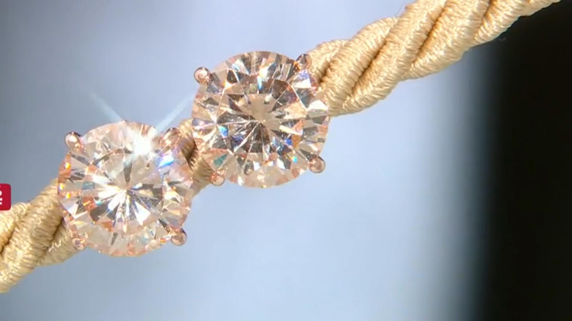 Champagne And White Cubic Zirconia 18k Rose Gold Over Sterling Silver Earrings 12.16ctw Video Thumbnail