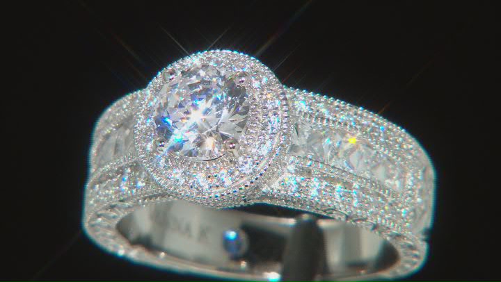 White Cubic Zirconia Platineve Ring 3.71ctw Video Thumbnail