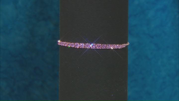 Pink Cubic Zirconia 18k Rose Gold Over Sterling Silver Bracelet 5.14ctw Video Thumbnail