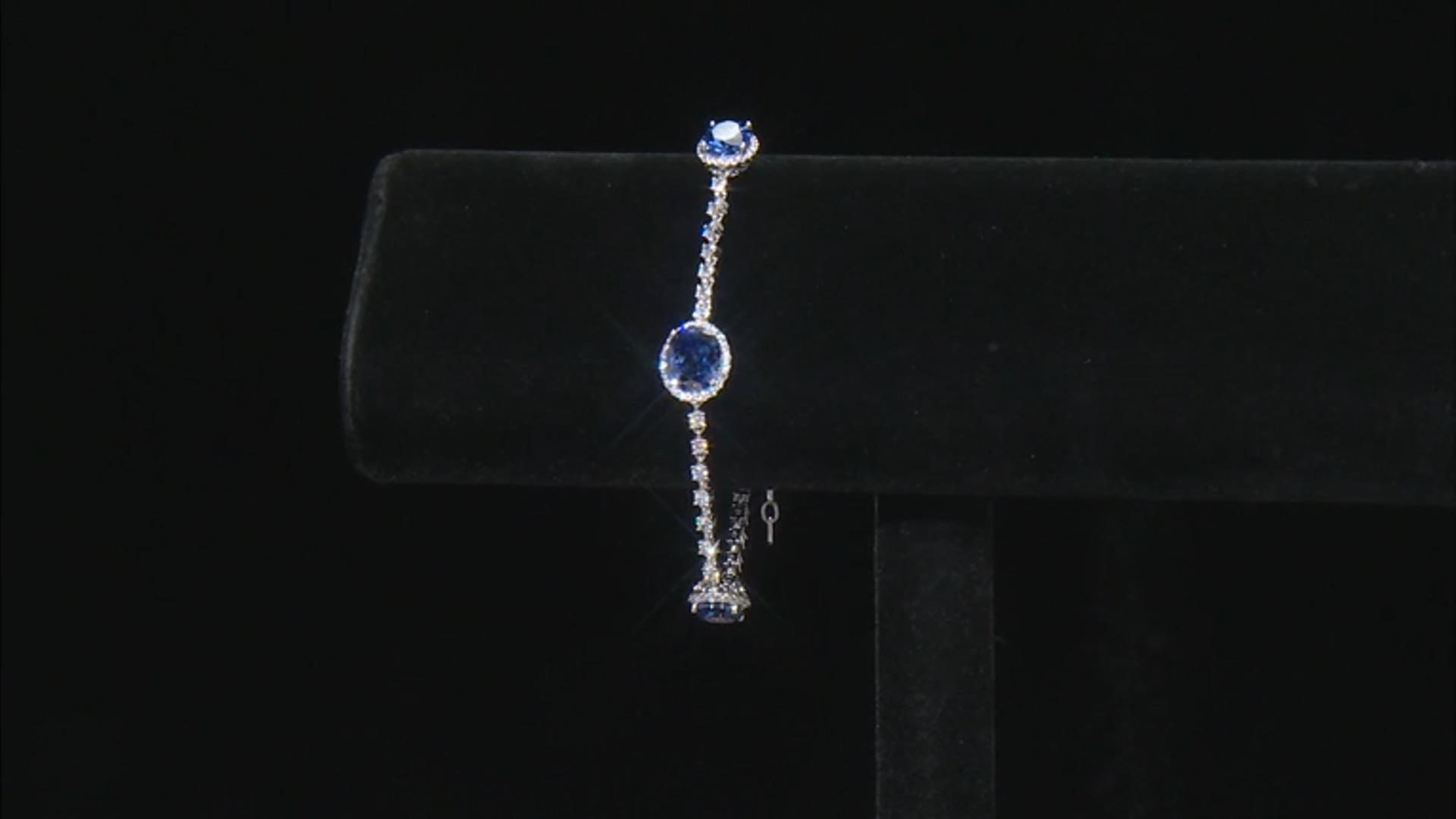Blue And White Cubic Zirconia Platineve Anniversary Bracelet 15.31ctw Video Thumbnail
