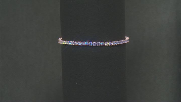 Purple And White Cubic Zirconia 18k Rose Gold Over Sterling Silver Bracelet 10.34ctw Video Thumbnail
