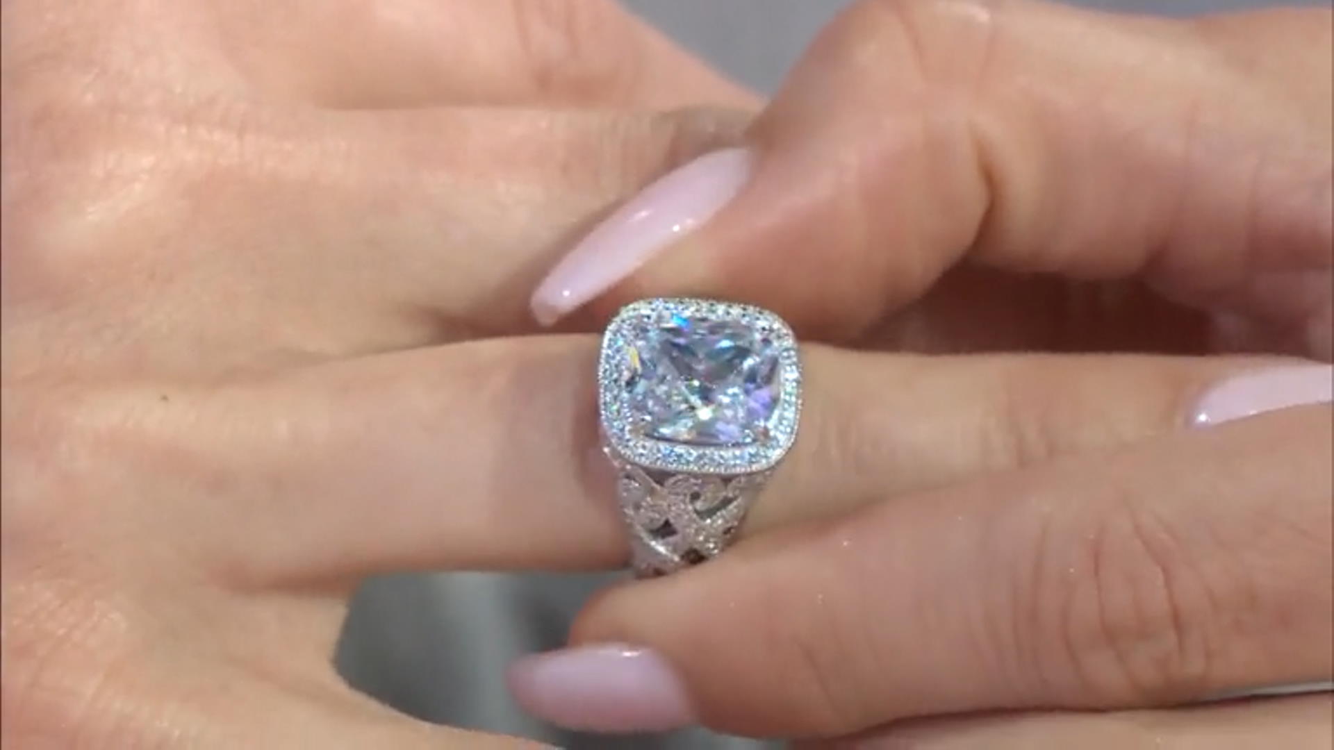 White Cubic Zirconia Platineve Ring 7.89ctw Video Thumbnail