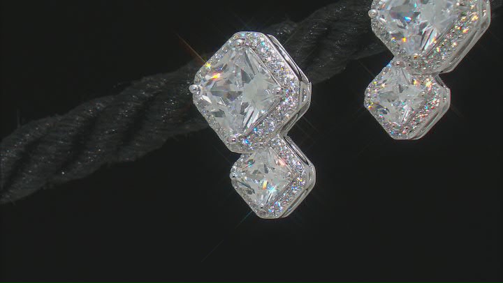 White Cubic Zirconia Platineve Earrings 5.03ctw Video Thumbnail
