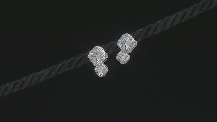 White Cubic Zirconia Platineve Earrings 5.03ctw Video Thumbnail