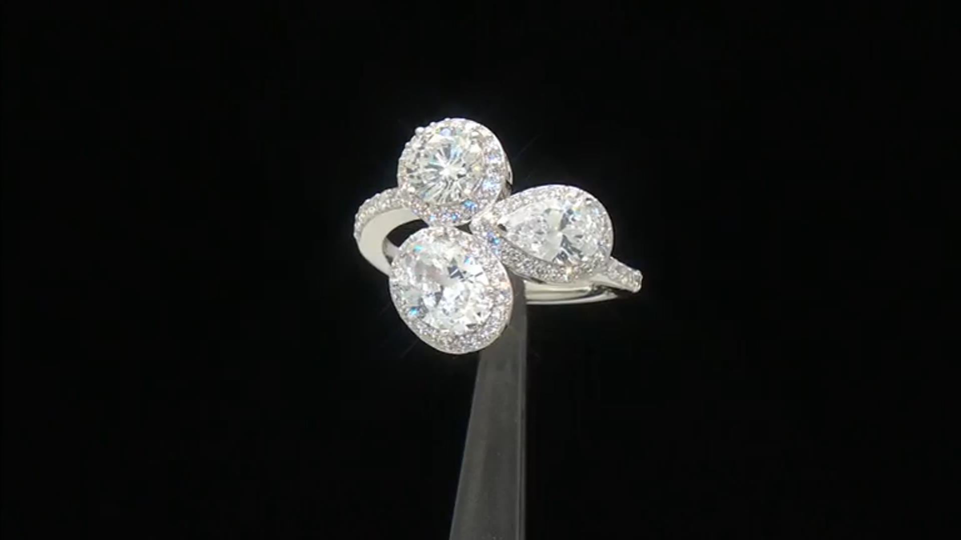 White Cubic Zirconia Platineve Ring 5.18ctw Video Thumbnail