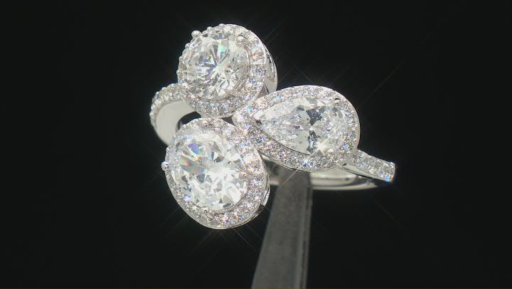 White Cubic Zirconia Platineve Ring 5.18ctw Video Thumbnail