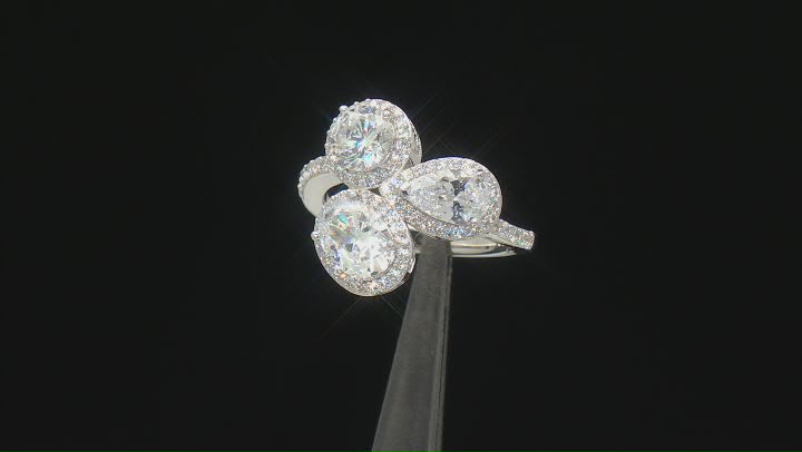 White Cubic Zirconia Platineve Ring 5.18ctw Video Thumbnail