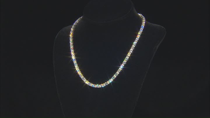 White Cubic Zirconia Platineve® Tennis Necklace 58.40ctw Video Thumbnail