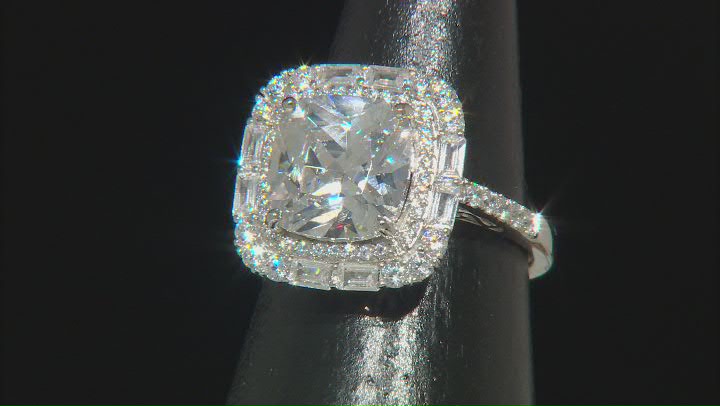 White Cubic Zirconia Platineve® Ring 8.38ctw Video Thumbnail