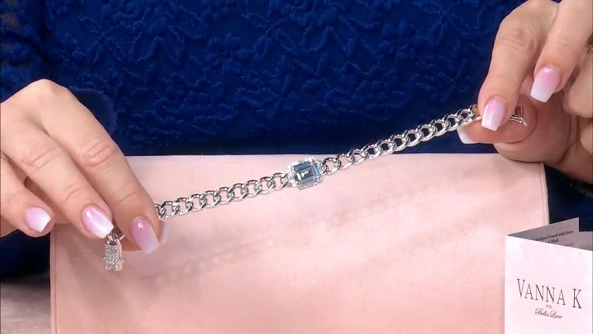 White Cubic Zirconia Platineve® Curb Link Bracelet 10.71ctw Video Thumbnail