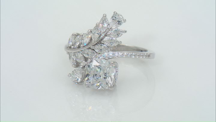 White Cubic Zirconia Platineve® Ring 4.55ctw Video Thumbnail