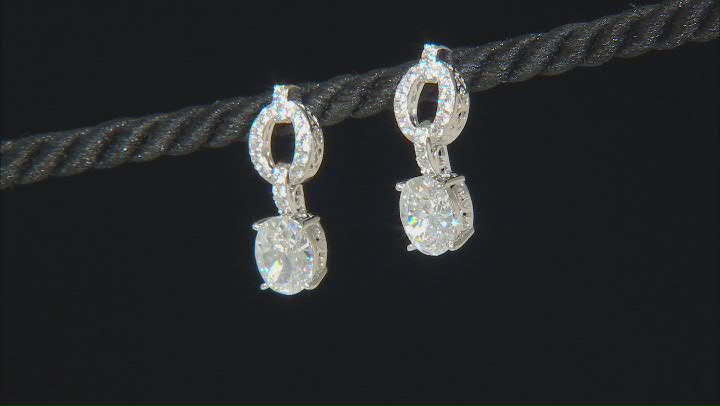 White Cubic Zirconia Platineve® Earrings 6.63ctw Video Thumbnail