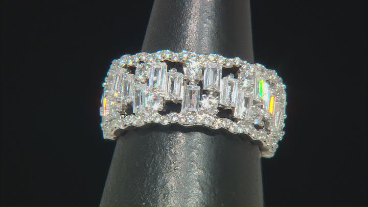 White Cubic Zirconia Platineve® Ring 3.79ctw Video Thumbnail