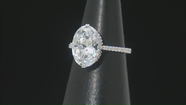 White Cubic Zirconia Platineve® Ring 9.18ctw Video Thumbnail