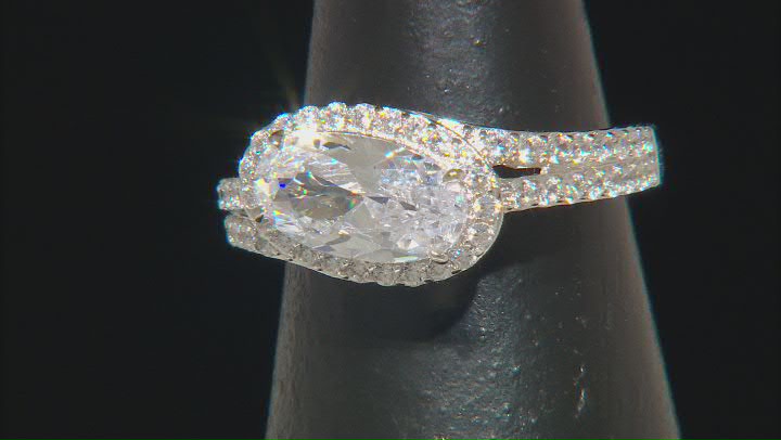 White Cubic Zirconia Platineve® Ring 4.26ctw Video Thumbnail