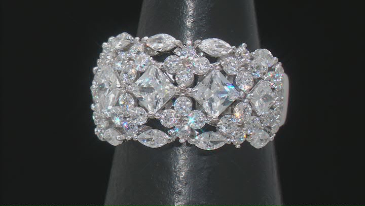 White Cubic Zirconia Platineve® Ring 5.09ctw Video Thumbnail
