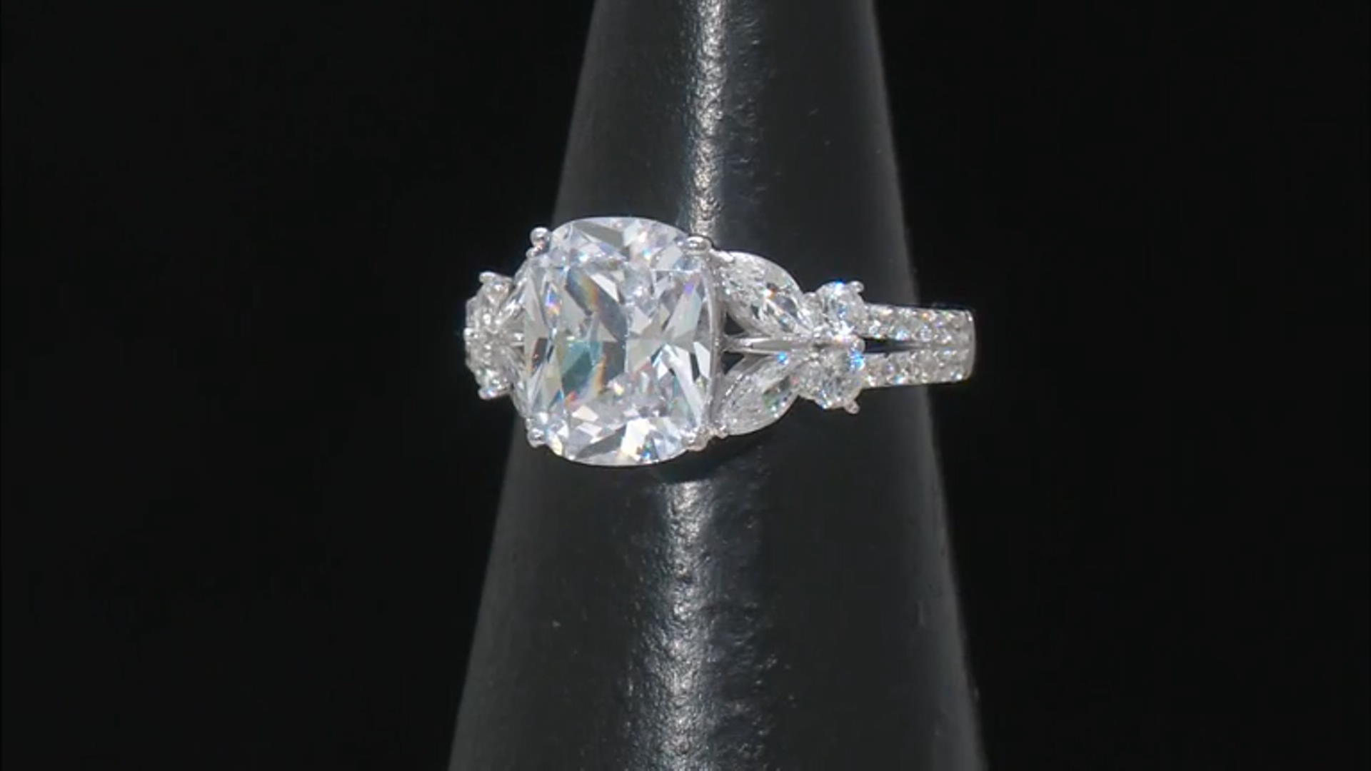 White Cubic Zirconia Platineve® Ring 6.52ctw Video Thumbnail