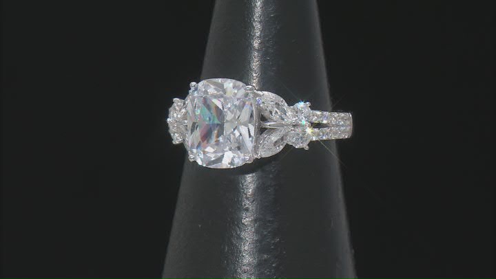 White Cubic Zirconia Platineve® Ring 6.52ctw Video Thumbnail