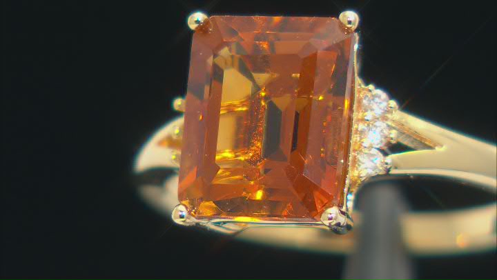 Madeira Citrine 18k Yellow Gold Over Sterling Silver Ring 3.11ctw Video Thumbnail